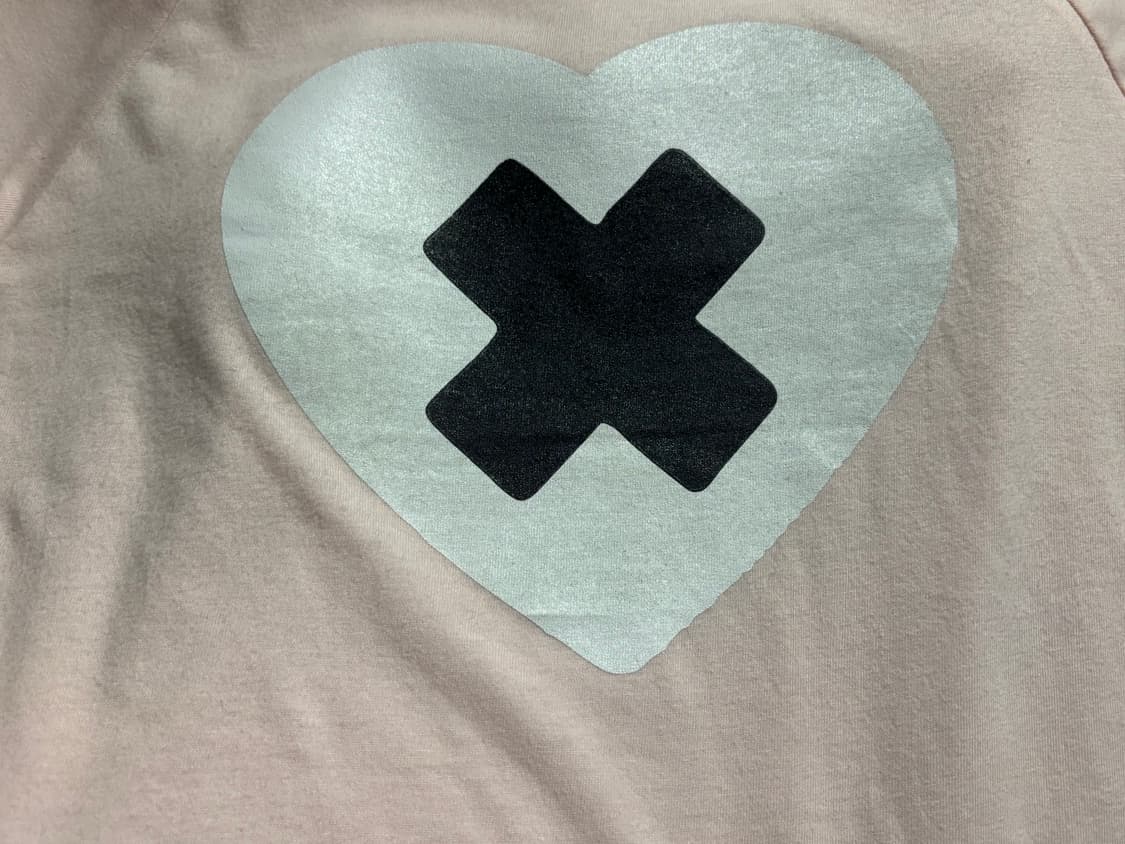 샵페어리 cross heart cut off t-shirt 핑크 상품이미지8