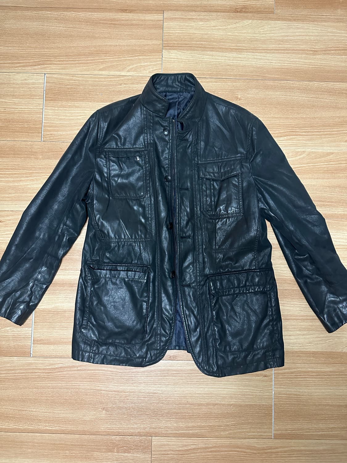 왁스 레더 자켓 상품이미지1