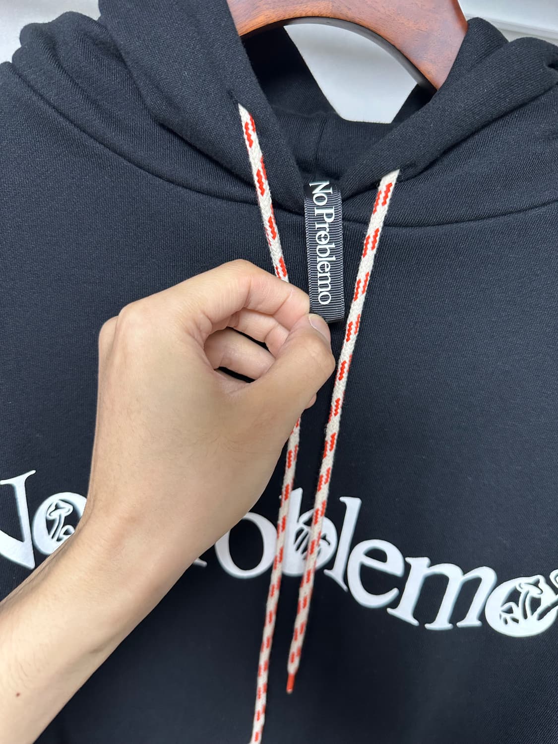 No problemo 블랙 후드 L 급처 상품이미지2