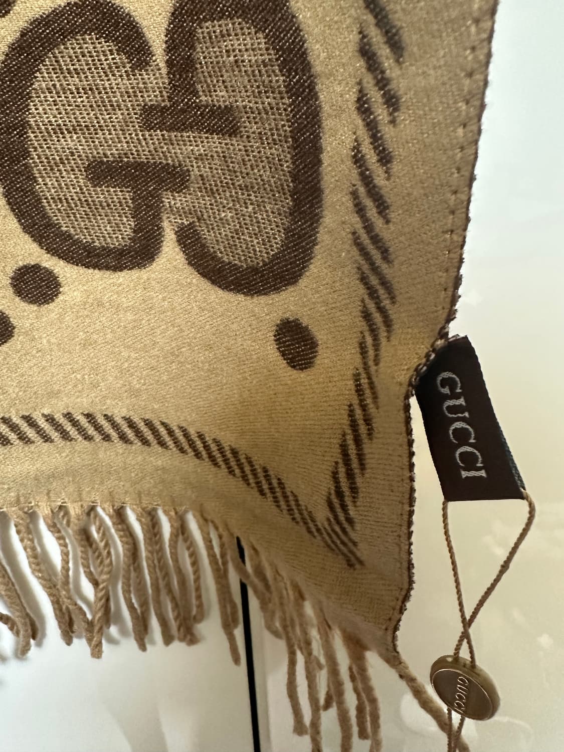 구찌 GG 패턴 캐시미어숄&머플러 브라운 베이지 남여공용 상품이미지7