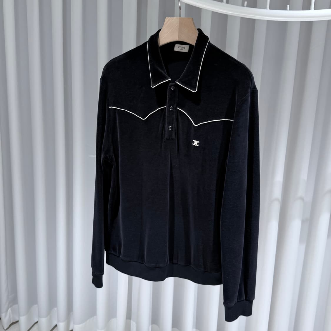 XL / 셀린느 벨벳 폴로 셔츠 상품이미지2