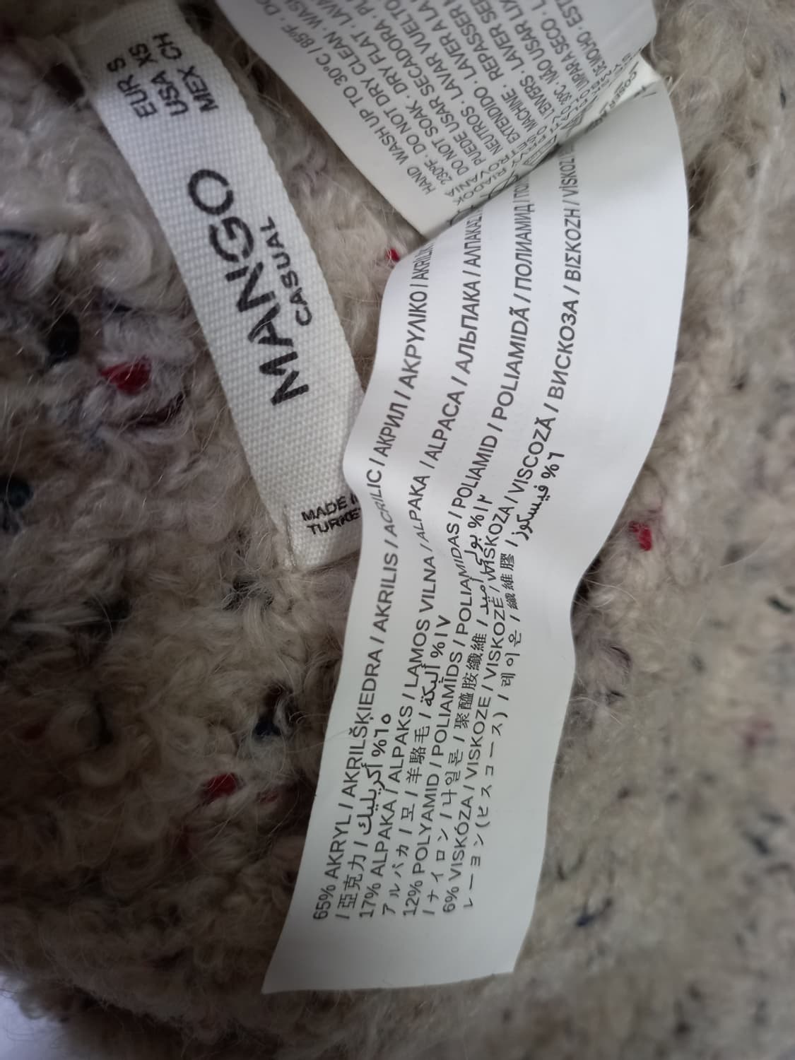 새 망고 MANGO 춘추동 부클 니트풀오버 55 상품이미지8