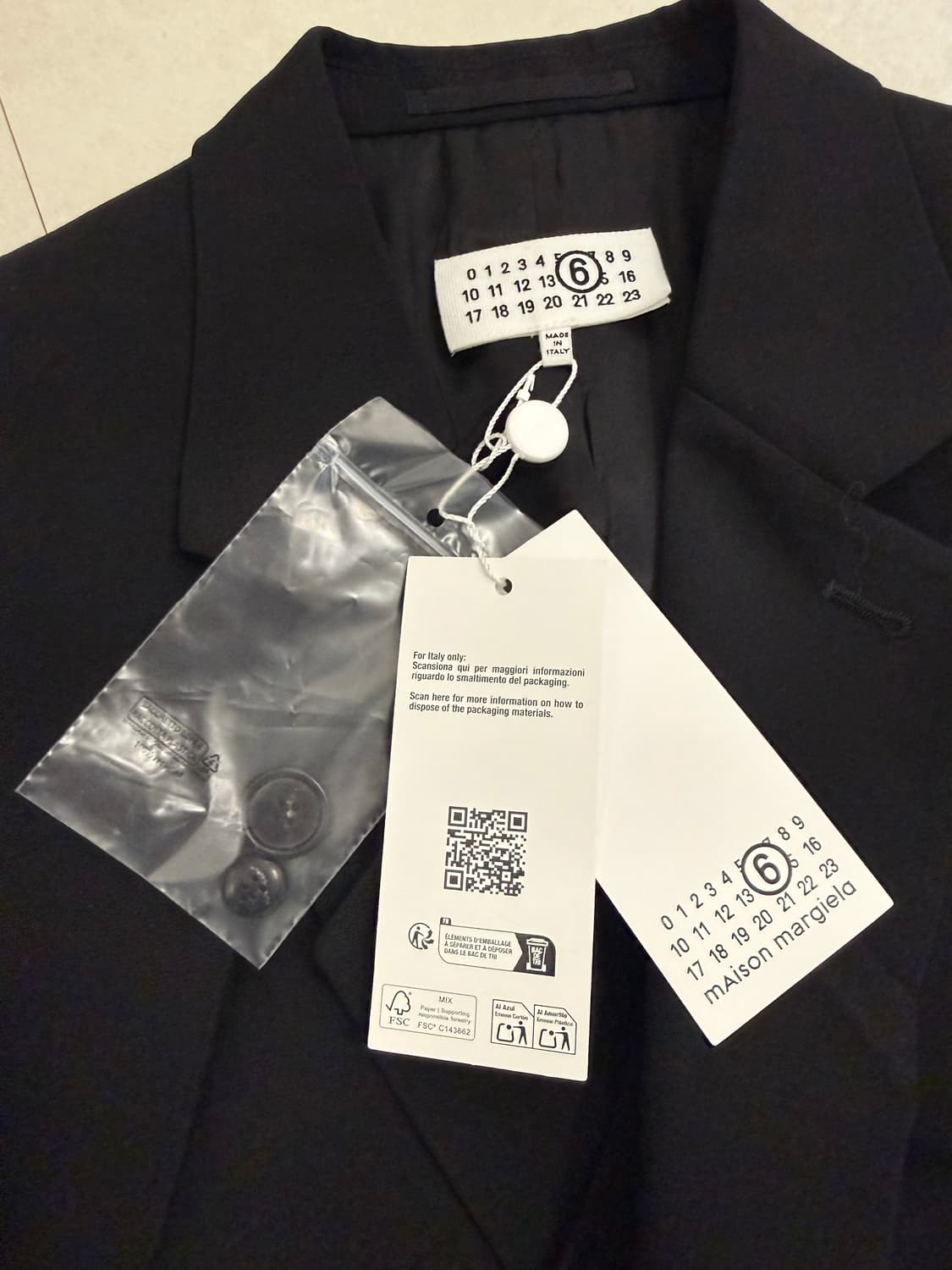 MM6 메종 마르지엘라 프레스드 크리즈 울 블렌드 자켓 상품이미지4