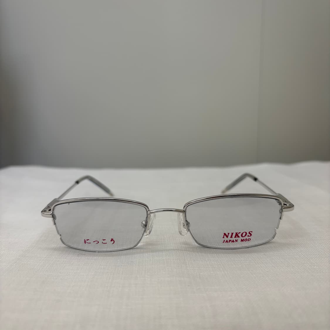 NIKOS 실버 반무테 빈티지안경 상품이미지2