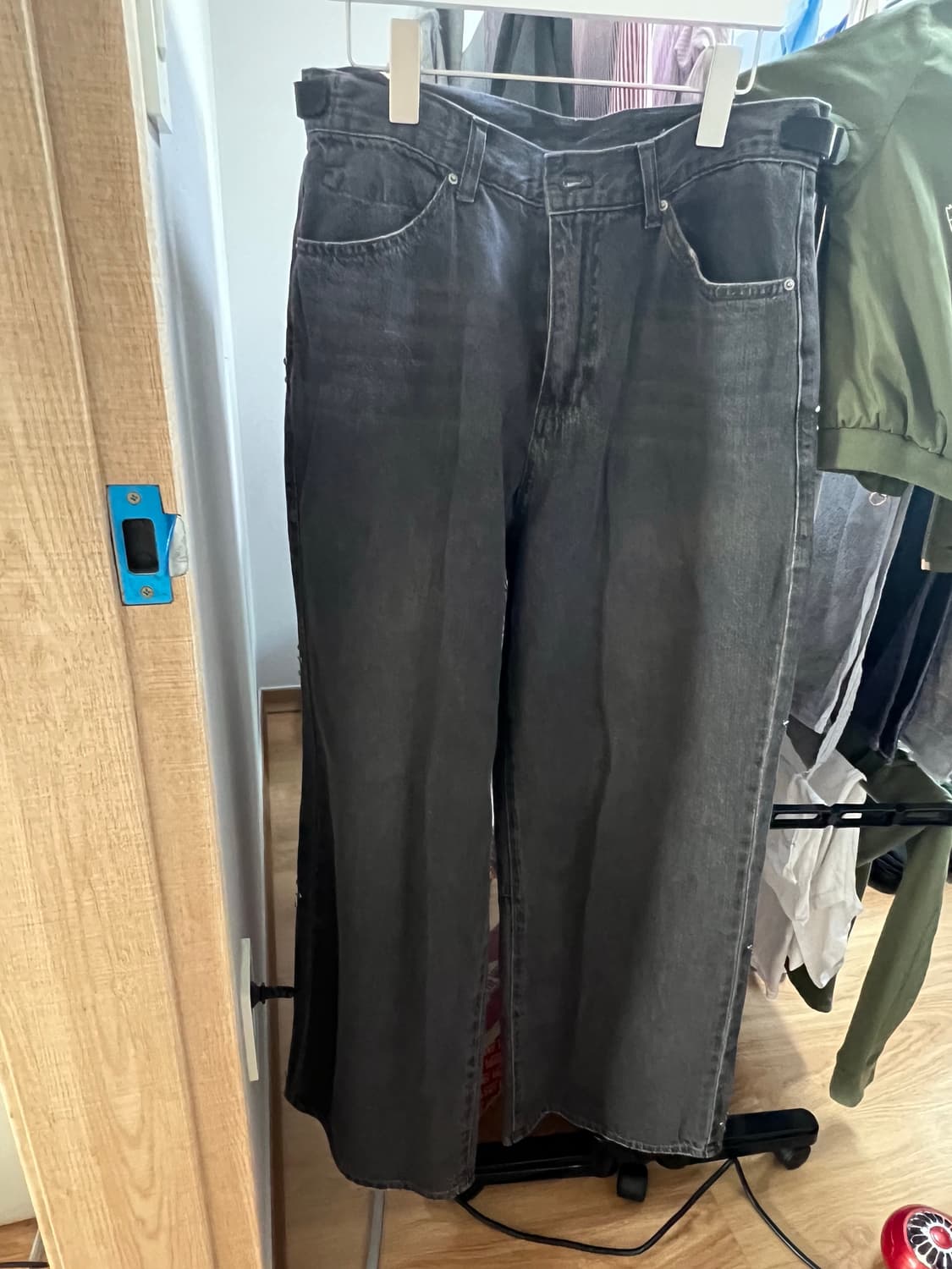 폴리테루 고시마 리벳 데님 워시드 블랙 사이즈3 새상품 상품이미지3