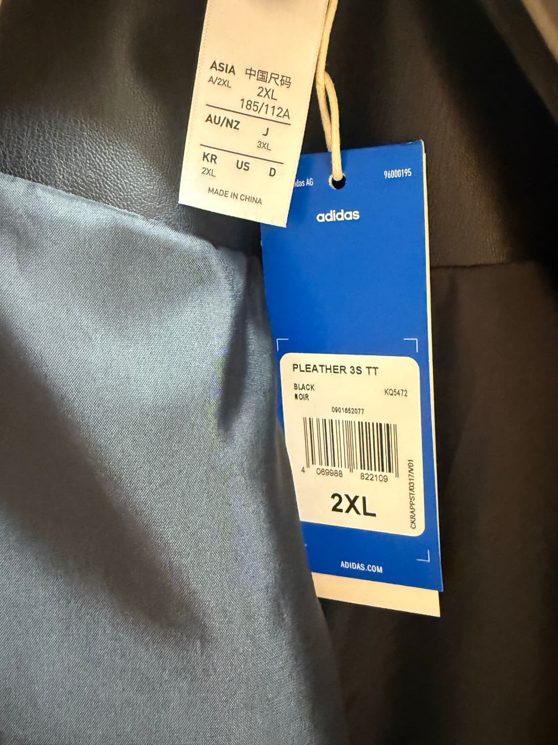 (XXL) 아디다스 플레더 3S 트랙탑 블랙 새상품 상품이미지3