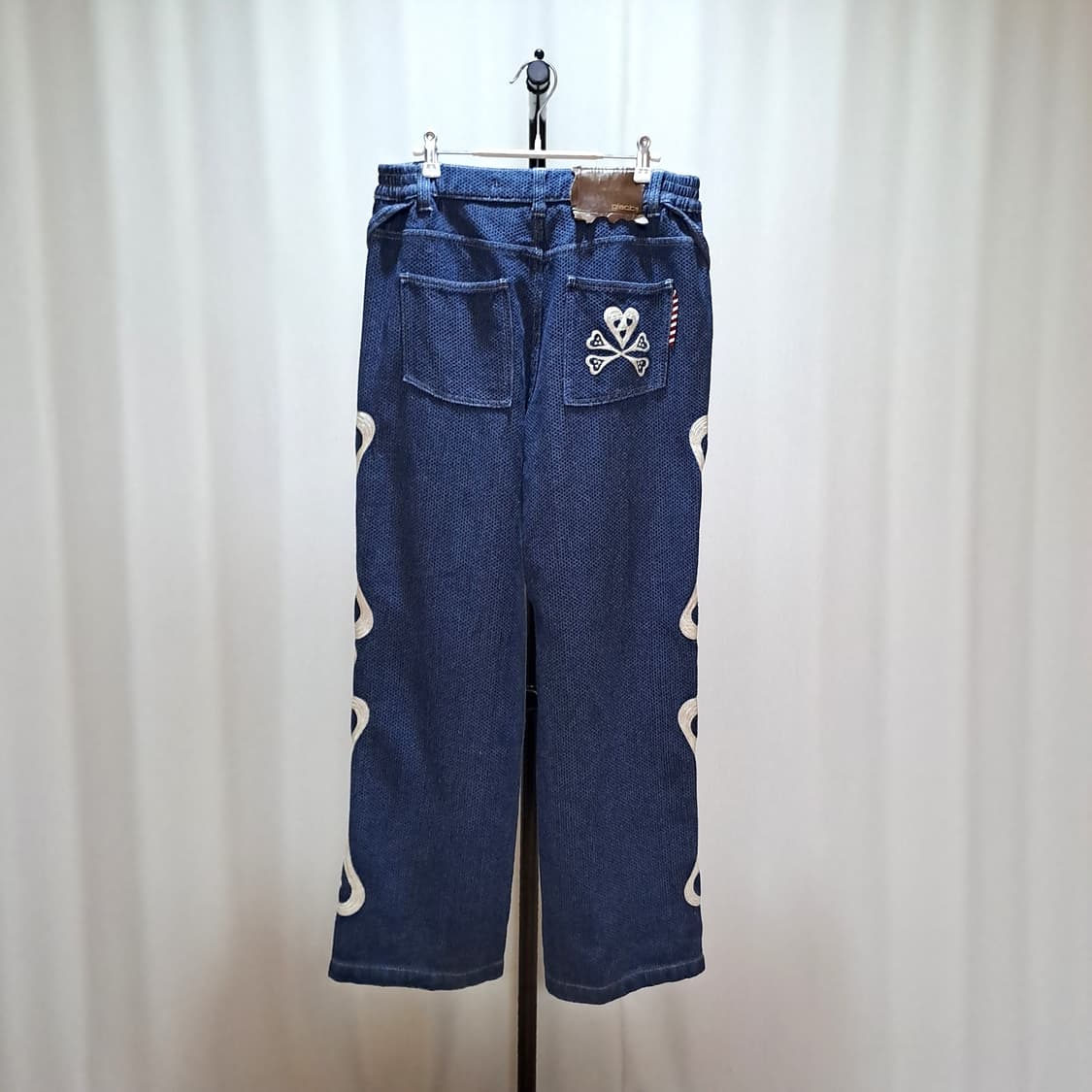 (택포) 글랙 본하트 자수 데님팬츠 M 32-34 A920 상품이미지6