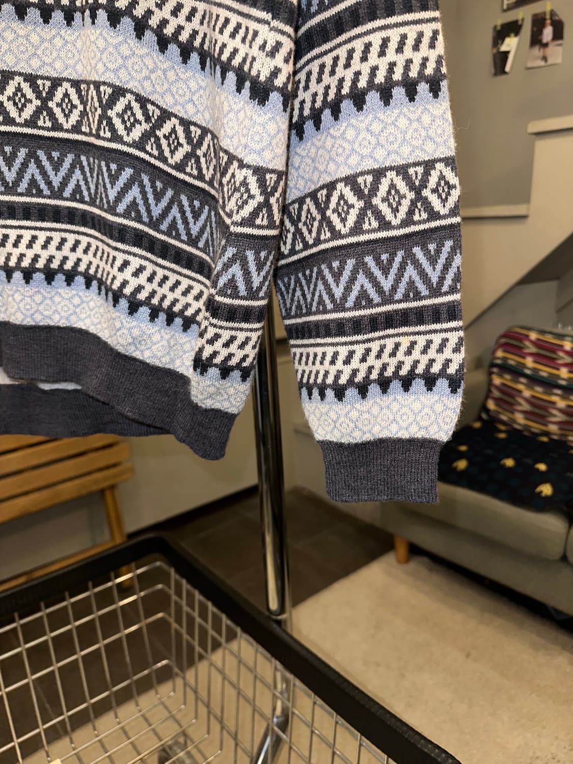 90’s Gianni Valentino ethnic wool knit 상품이미지6
