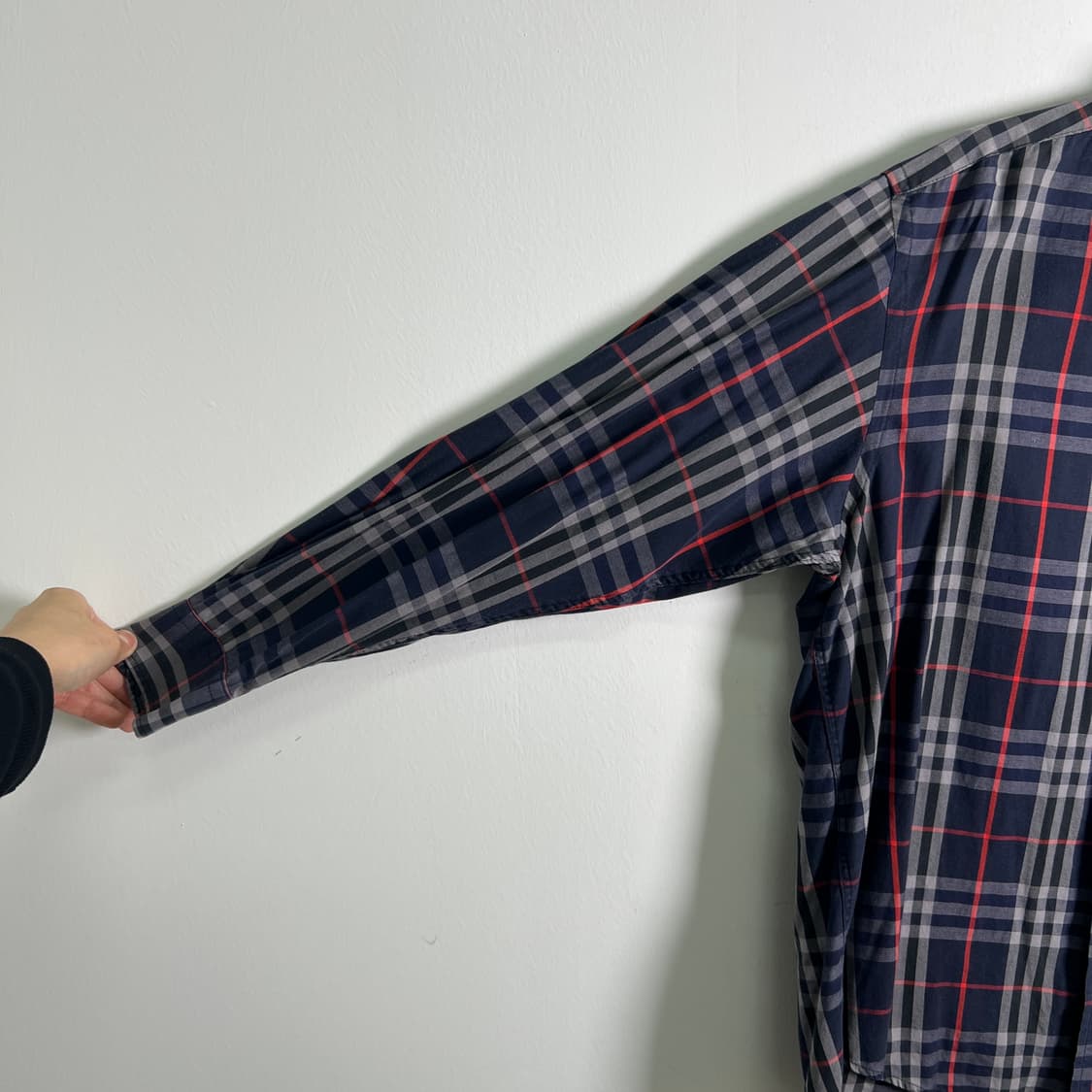 버버리 빈티지 노바 체크 셔츠 M 상품이미지7