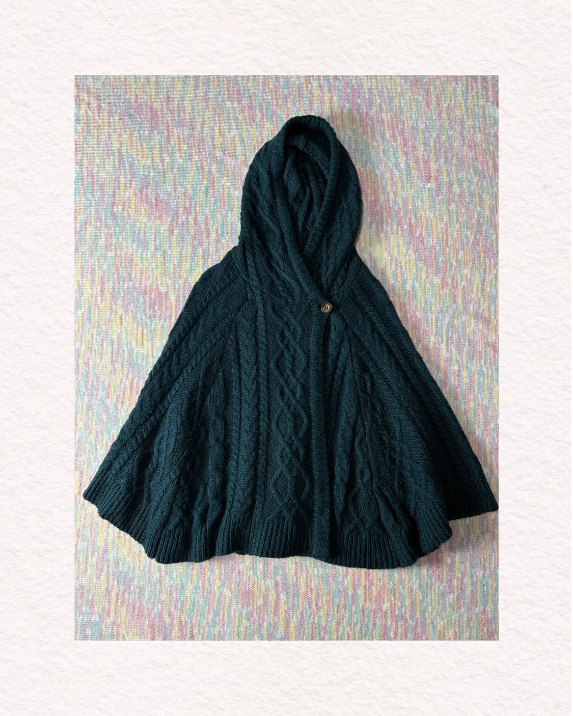 청록 니트 케이프  상품이미지1