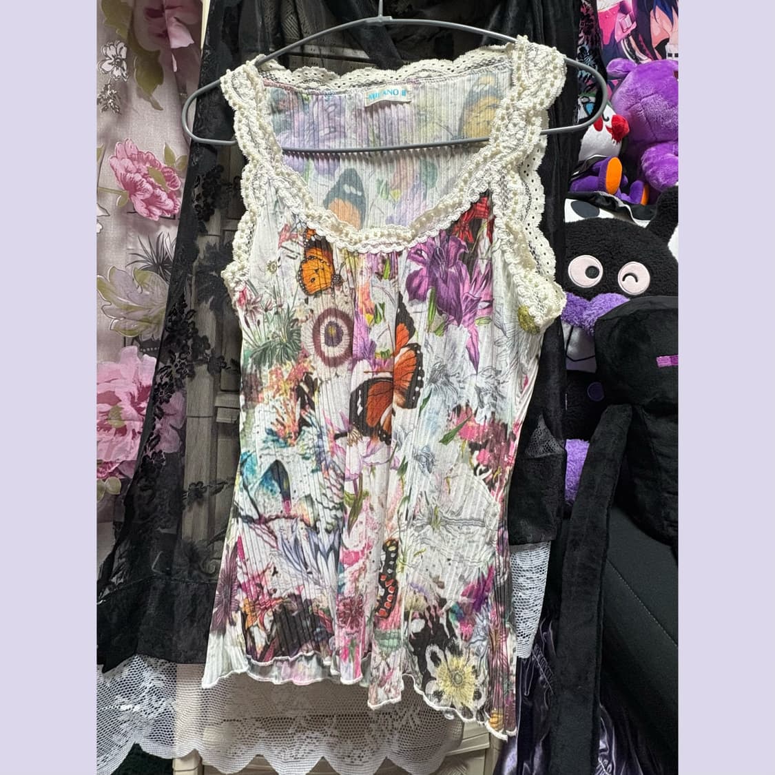 로맨틱 페어리 무드 오리엔탈 슬리브리스 펑크  갸루 나시 일본빈티지 상품이미지1