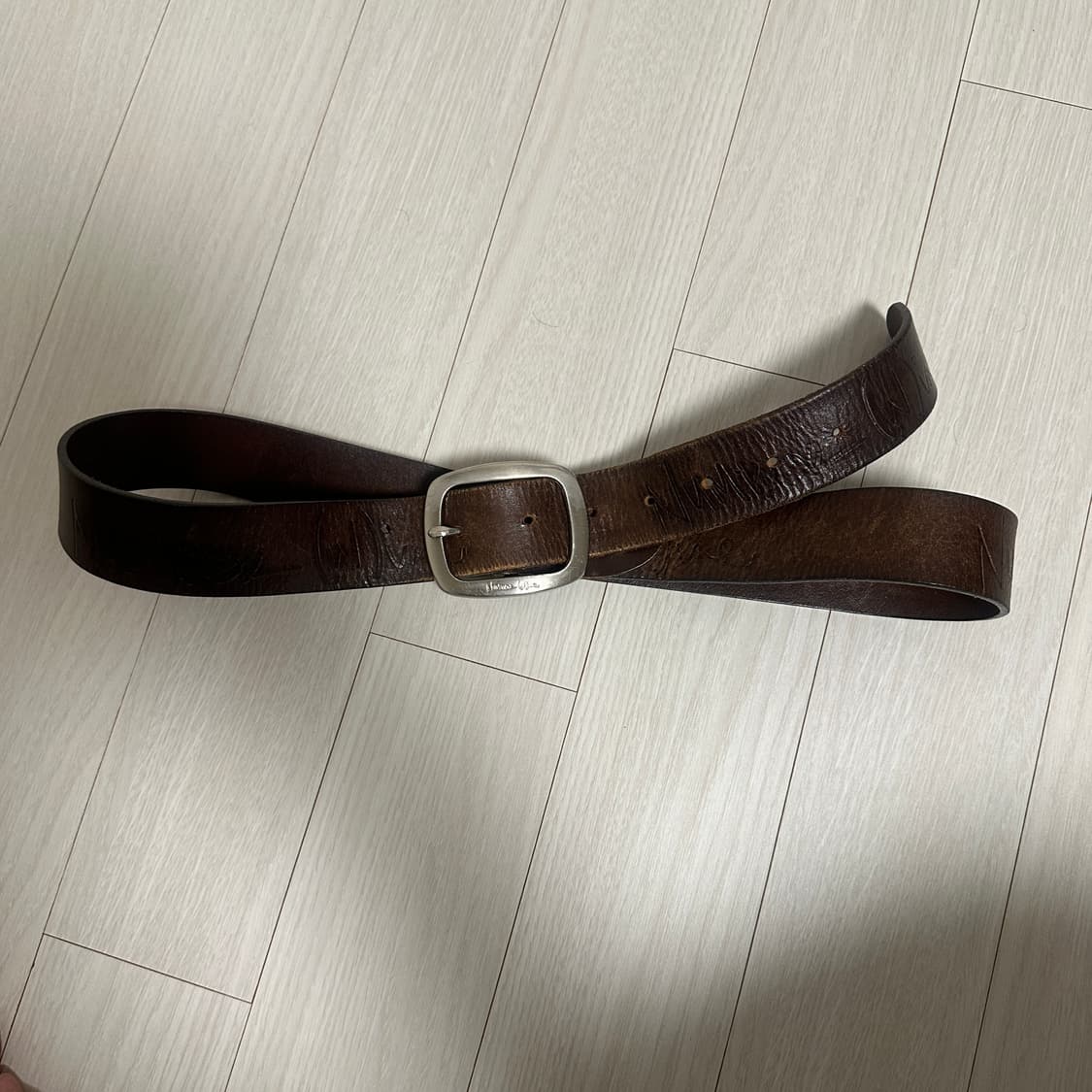 넘버나인 카우레더 벨트 브라운 상품이미지4