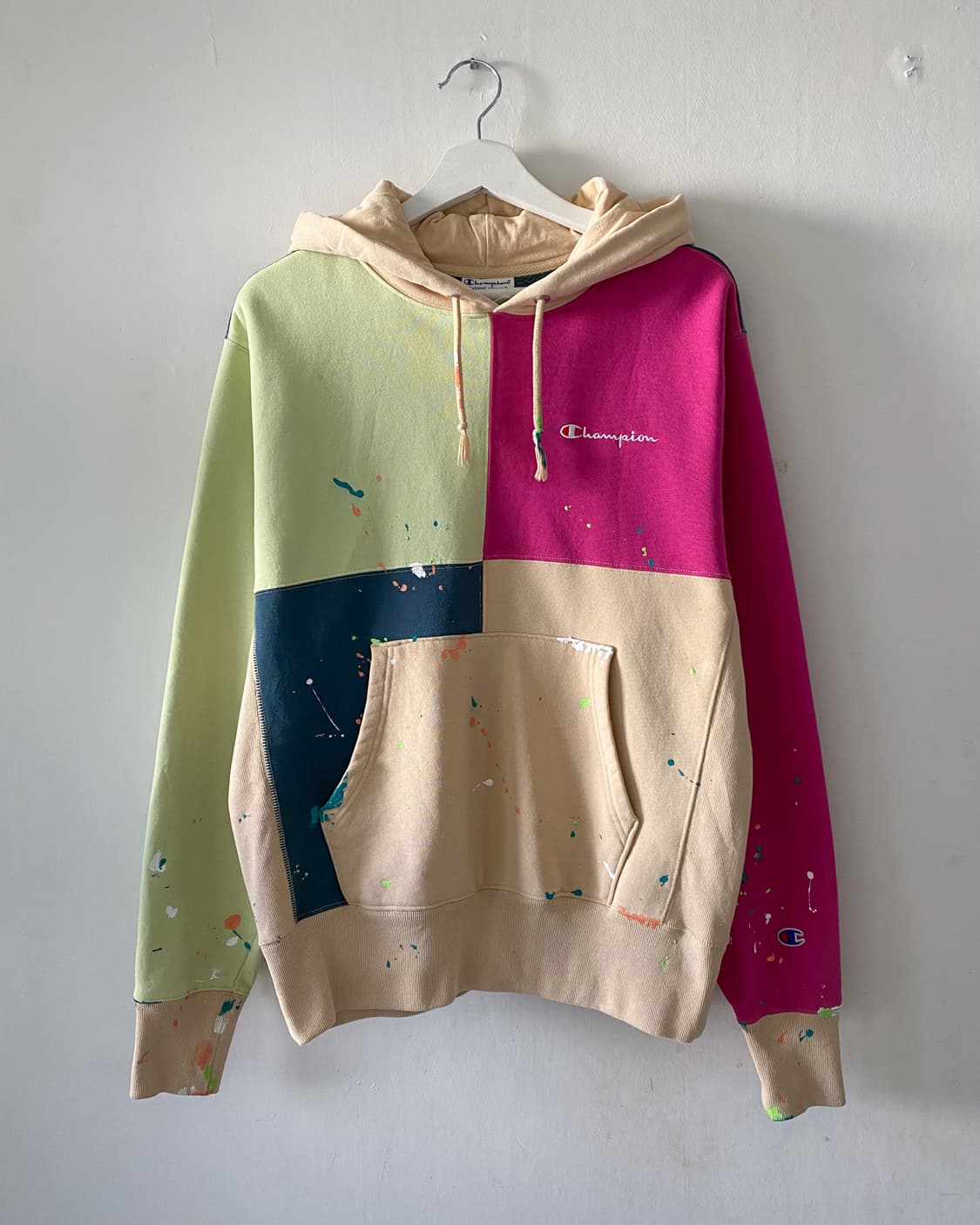 챔피온 리버스위브 컬러풀 페인팅 후드티 상품이미지1