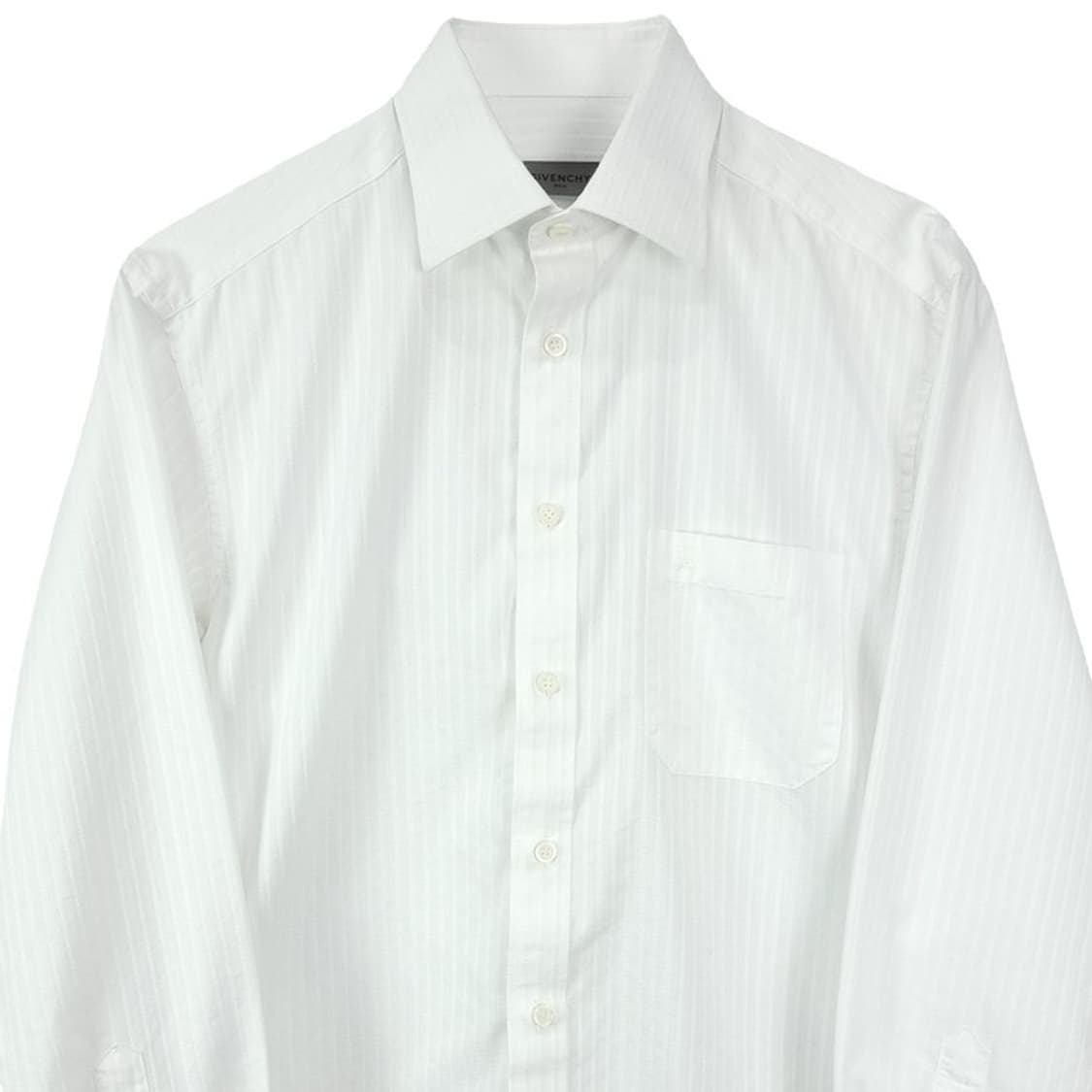 지방시 로고 자수 스트라이프 드레스 셔츠 화이트 P01108 상품이미지4