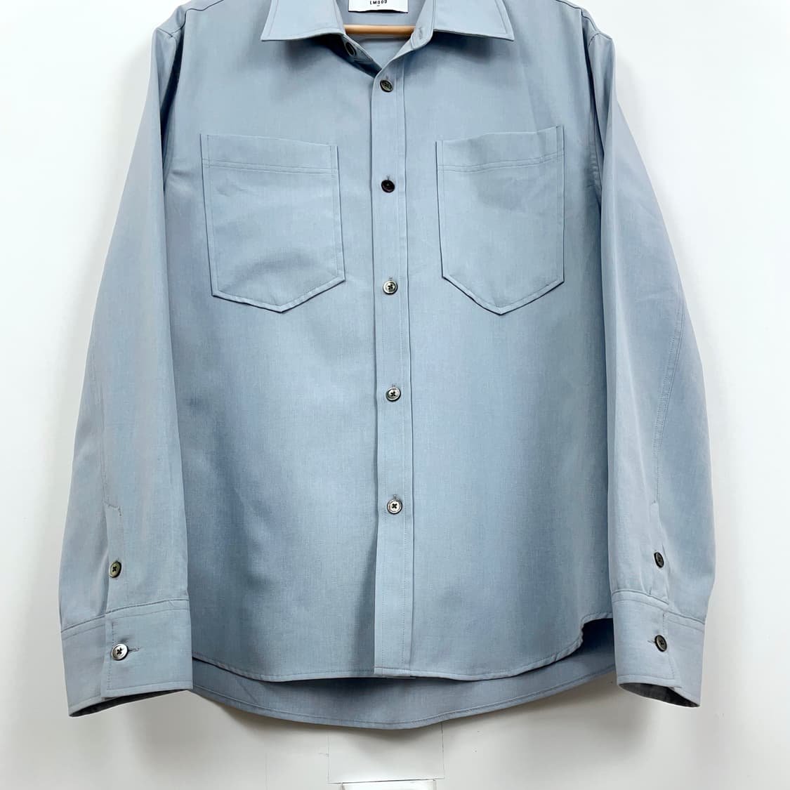 엘무드(LMOOD) 미니멀 더블 포켓 셔츠 상품이미지6