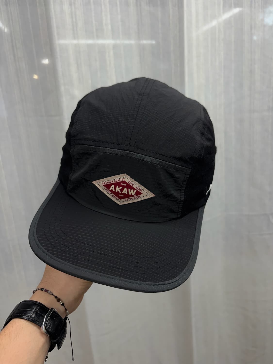 AKAW 아카우 투톤 캠프캡 러닝캡 모자 Size: Free Size   상품이미지2