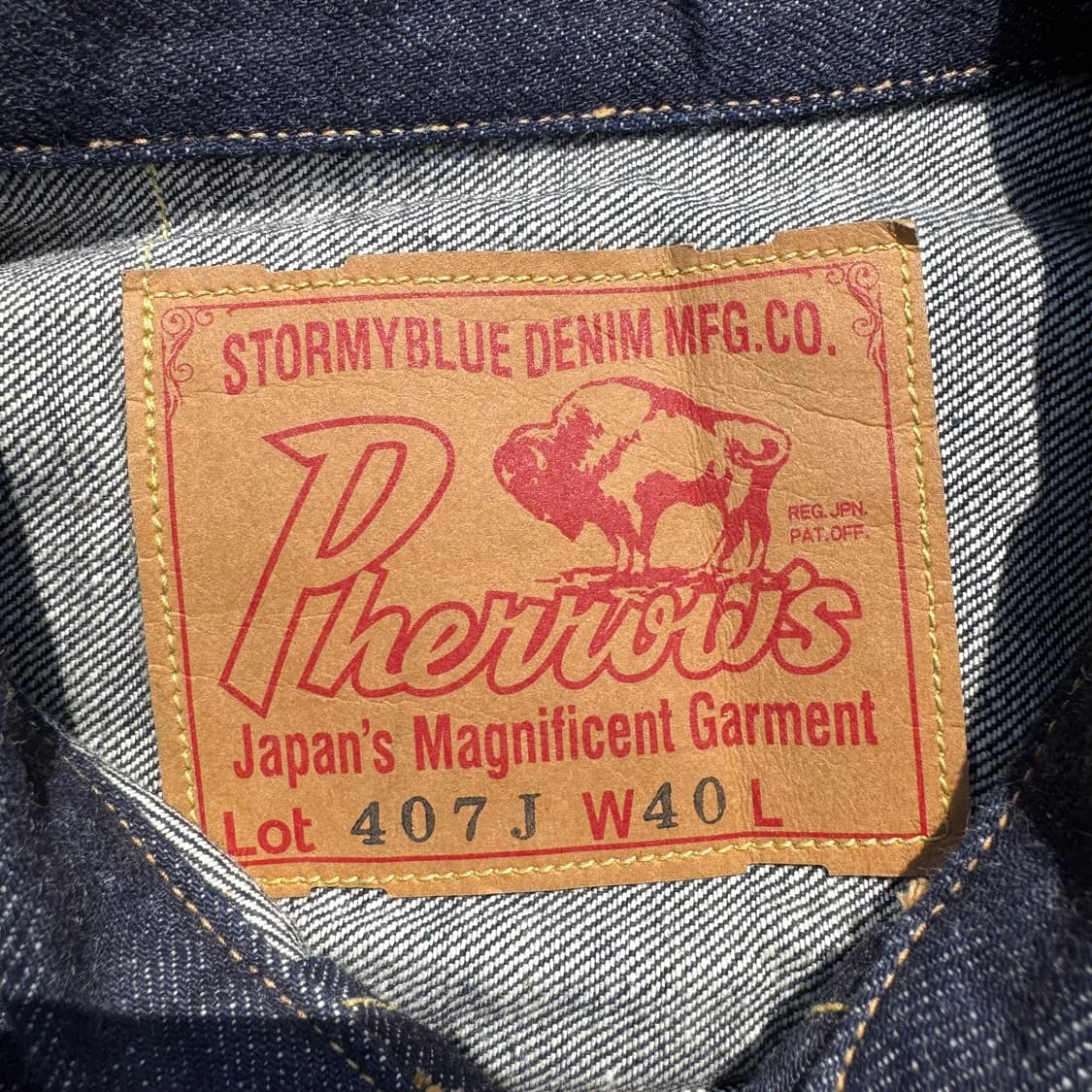 [L] Pherrows 페로우즈 2세대 셀비지 데님 자켓 상품이미지9