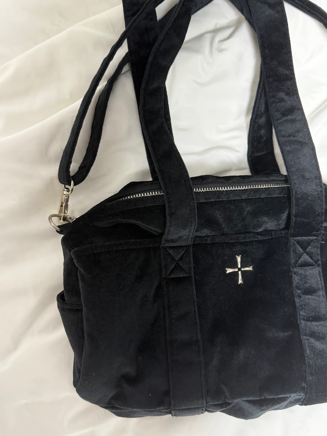 카하라 벨벳 발레리나백 블랙 상품이미지3