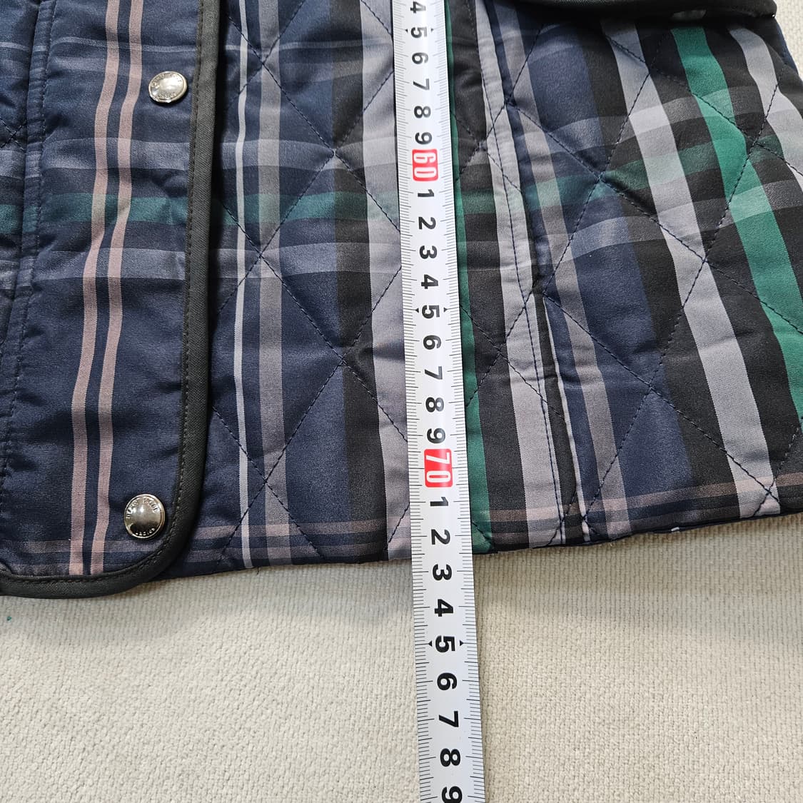 90 빈폴 여성 타탄 체크 퀄팅 자켓 0323Y 상품이미지5