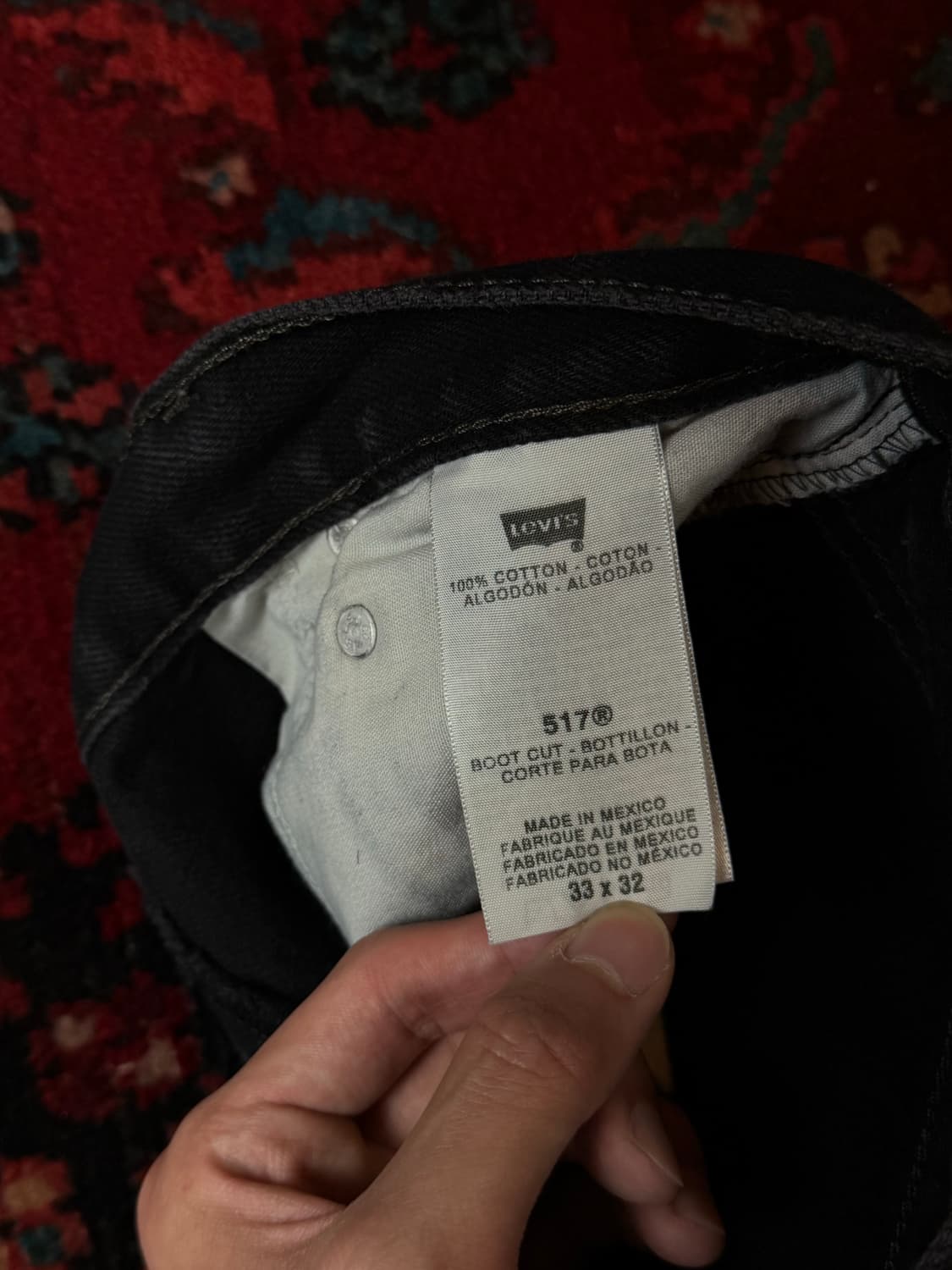 00's 빈티지 리바이스 517 블랙 부츠컷 리바이스 플레어진 상품이미지9