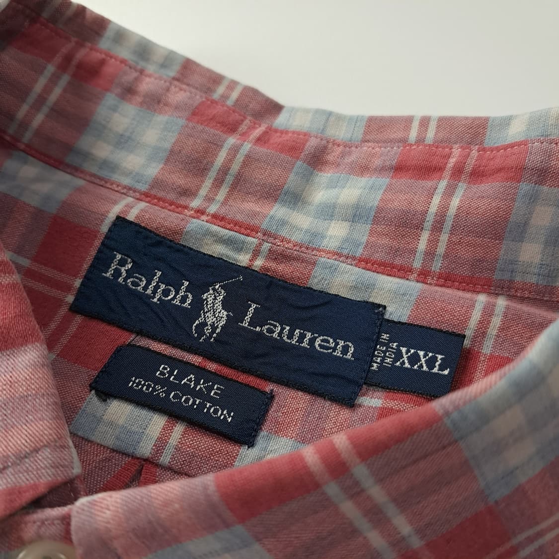 CK461 2XL 폴로 90s 클래식 레드 플래드체크 반팔 셔츠 남방 상품이미지3