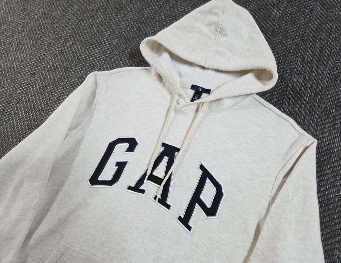 갭 GAP 오트밀 아치 로고 풀오버 후드티 상품이미지3