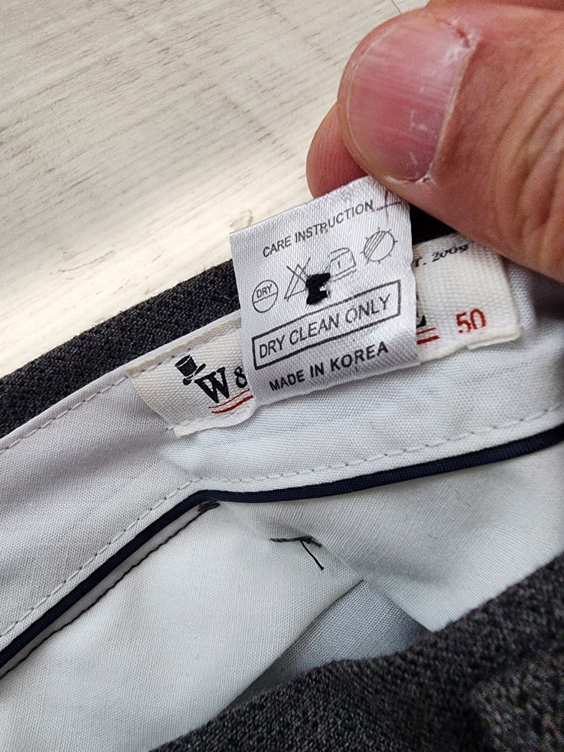 W&P HOUSE 울 그레이 슬렉스 팜. 29인치 정장 바지 트라우저 상품이미지6