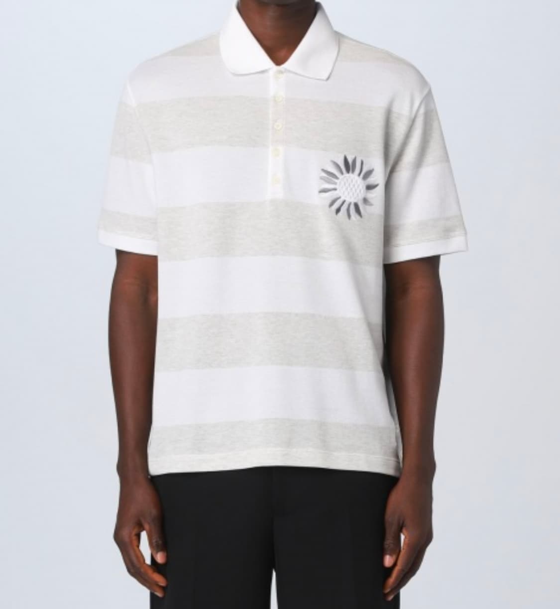 23SS 톰브라운 플라워 자수 남성 반팔 카라티 상품이미지1