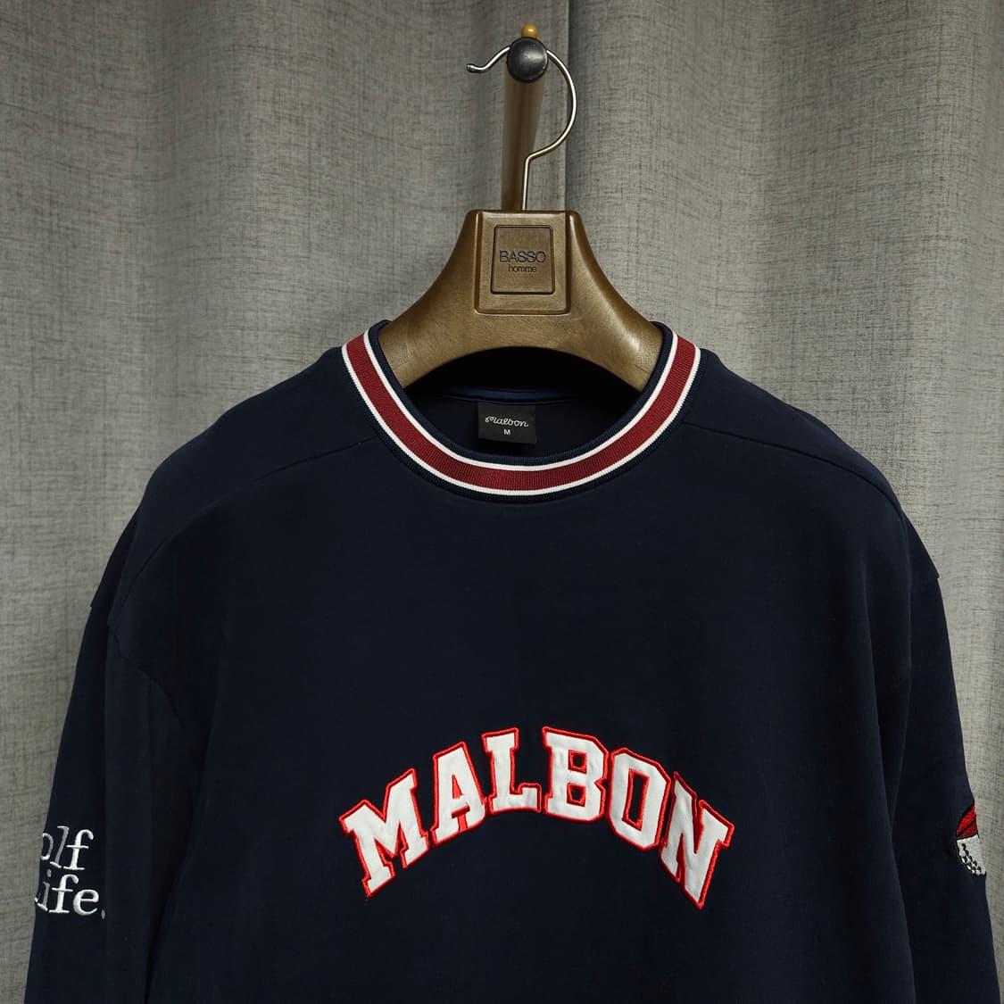 M ) 말본 남성 골프 맨투맨 네이비 상품이미지2