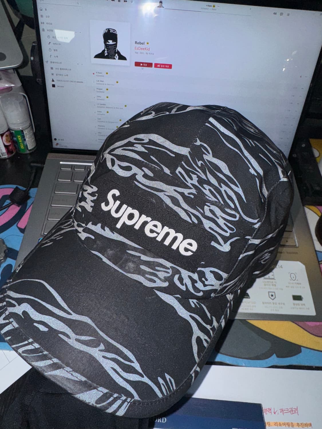 슈프림 타이거 카모 리플렉티브 캠프캡 상품이미지2