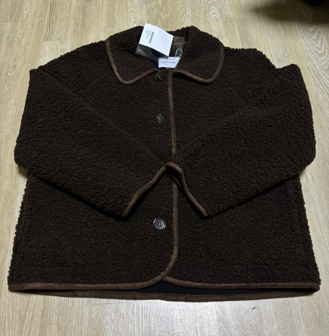 새상품❤️이슈넘버 1.27 부클 자켓 브라운 상품이미지9