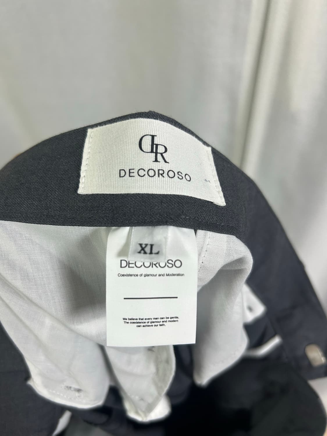 데꼬로소 테일러 오버핏 와이드 셋업 수트 차콜 XL 상품이미지9