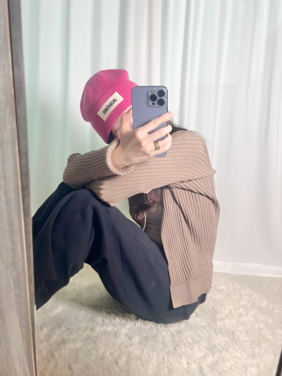 자크뮈스 보닛 핑크비니 상품이미지1