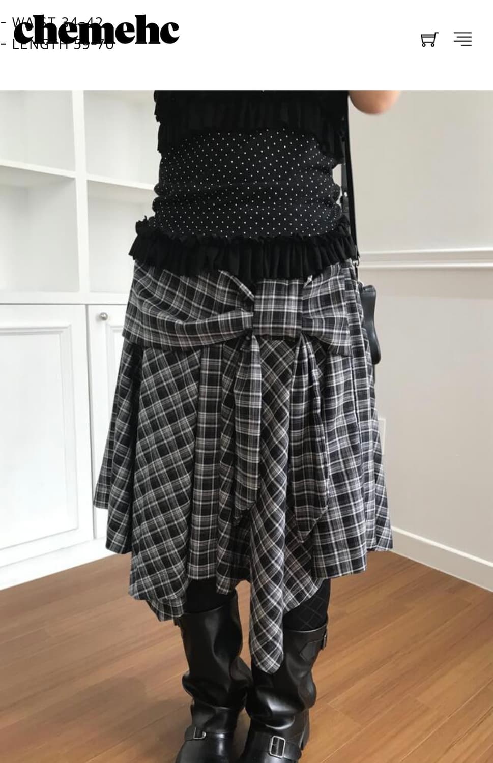 체메씨 보우 언발란스 스커트 BOW UNBALANCED SKIRT 상품이미지2