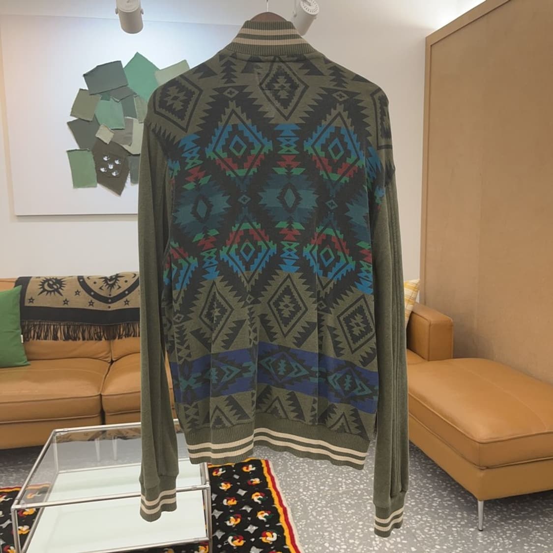 데님앤서플라이 랄프로렌 빈티지 패턴 야구잠바 바시티자켓 XL C06608 상품이미지4