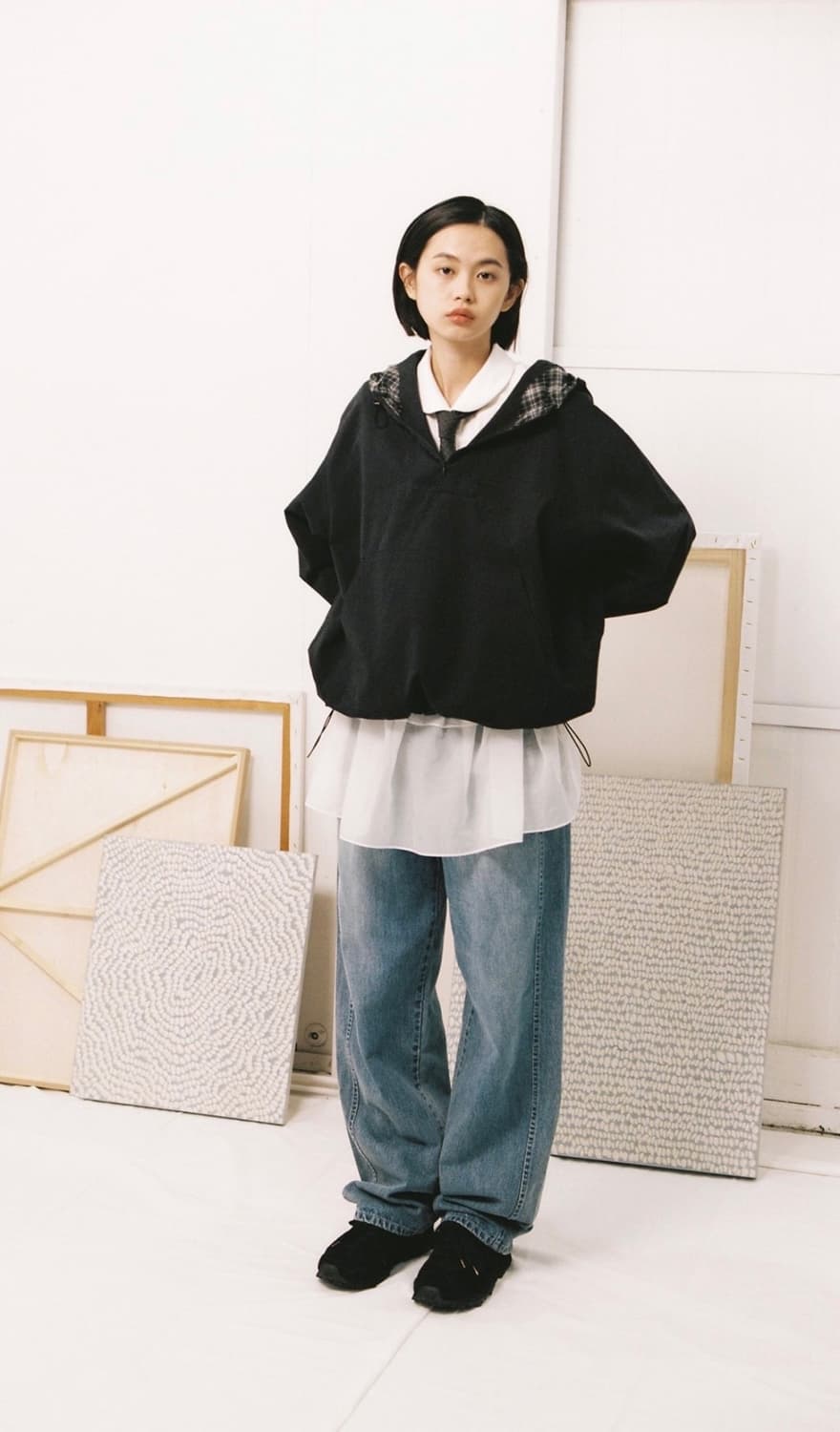 오헤시오 SHEER LAYERED MINI DRESS WHITE 상품이미지3