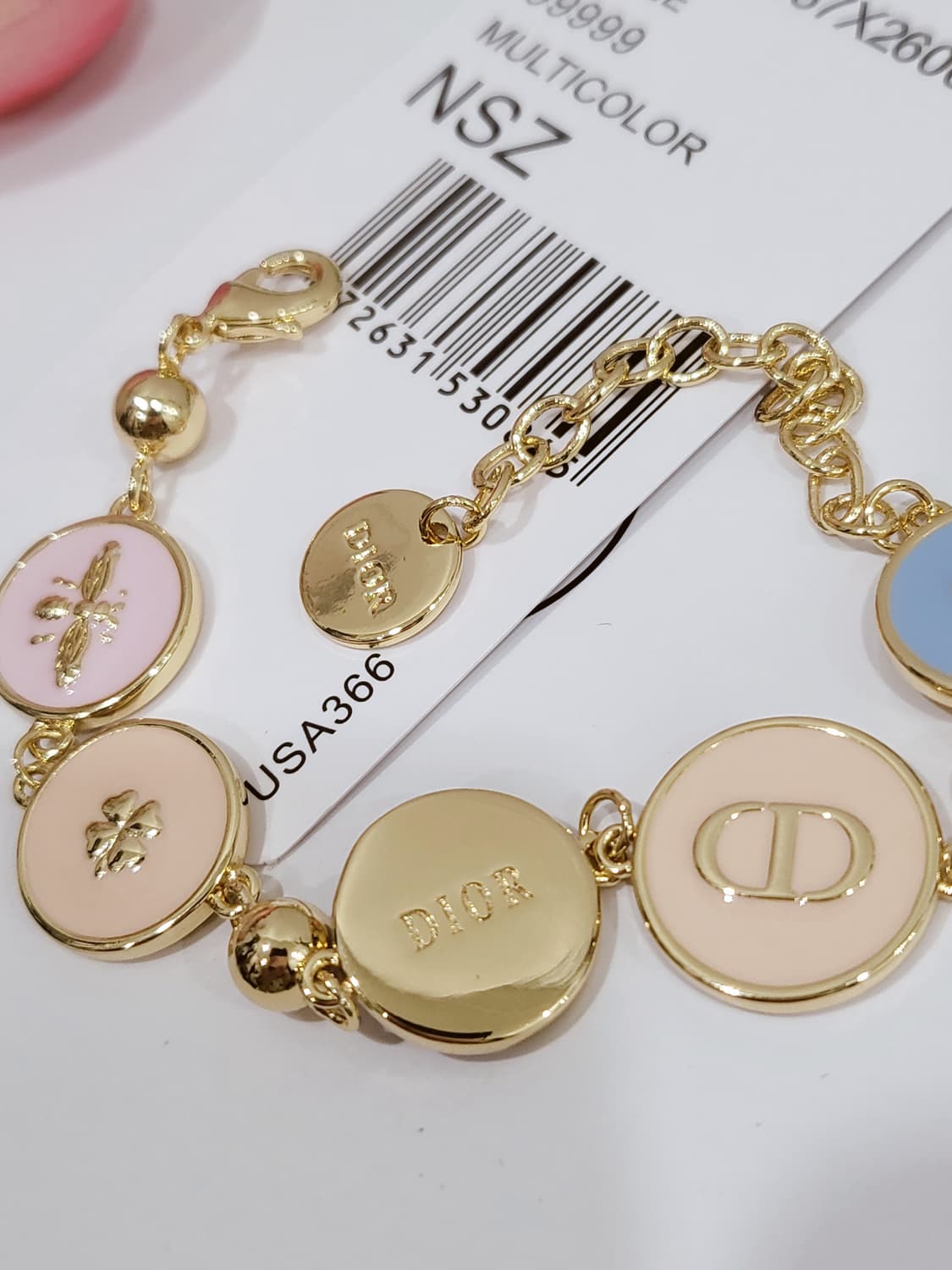 디올 트라이벌 파스텔 에나멜 팔찌 업사이클링 상품이미지3