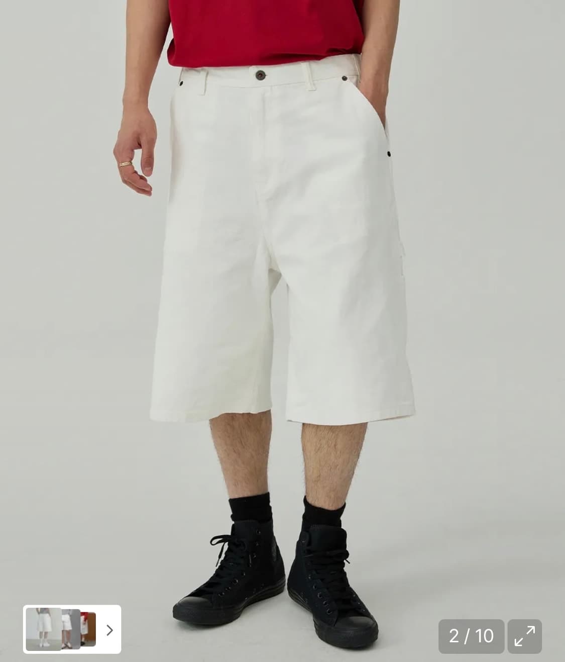 맥우드건 버나드 7907 카펜터 버뮤다 오프화이트 쇼츠팬츠 상품이미지1