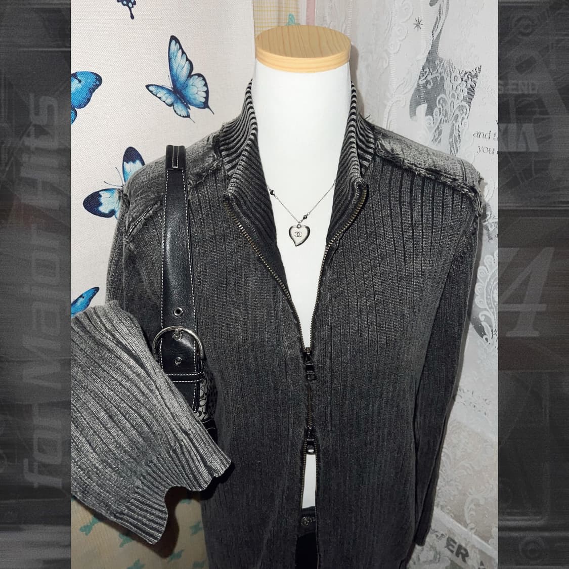 아르마니 익스체인지 Y2K 투웨이 니트 집업 상품이미지5