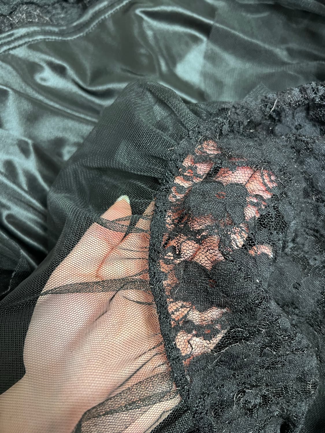 빈티지 블랙 검정 고스 코르셋 샤스커트 상품이미지5