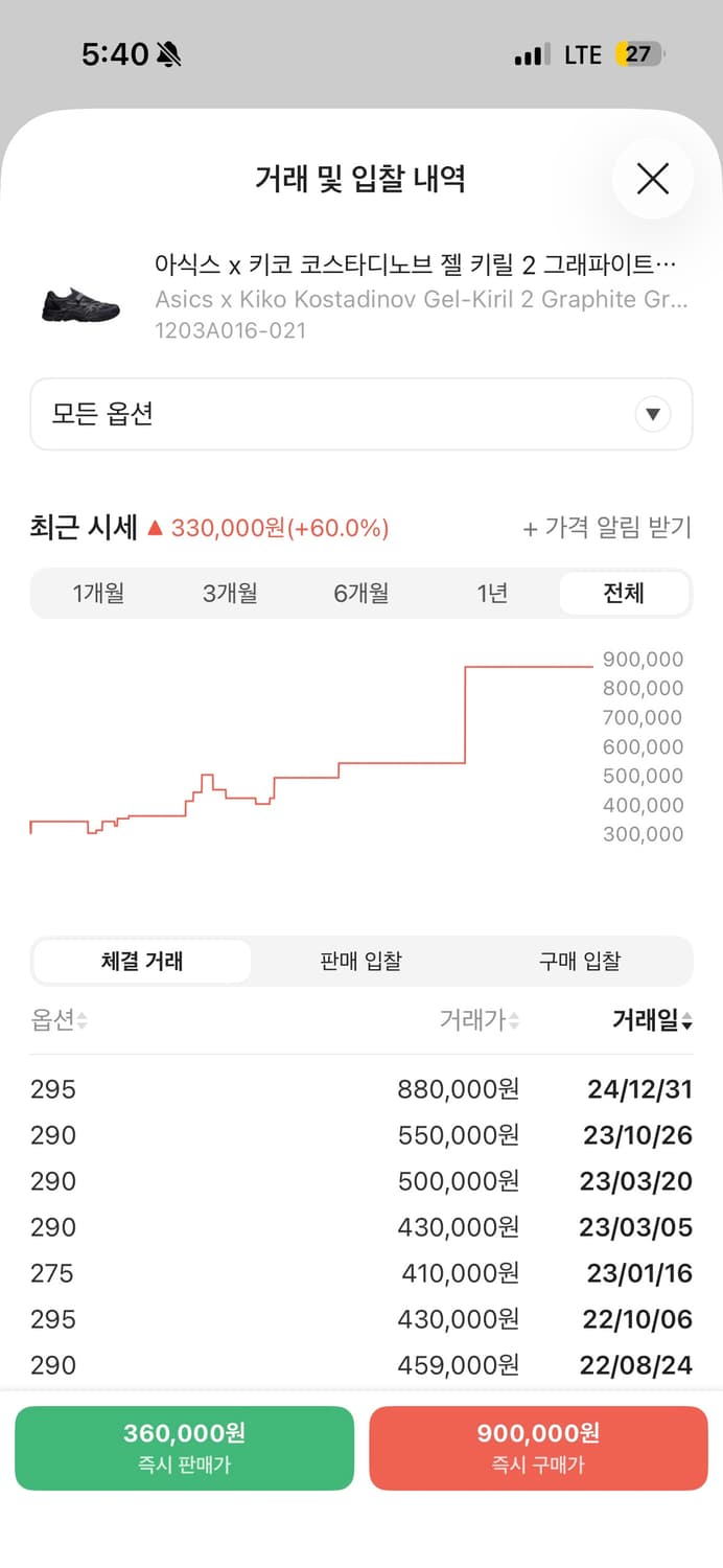 아식스 x 키코 코스타디노브 젤 키릴 2 295 상품이미지8