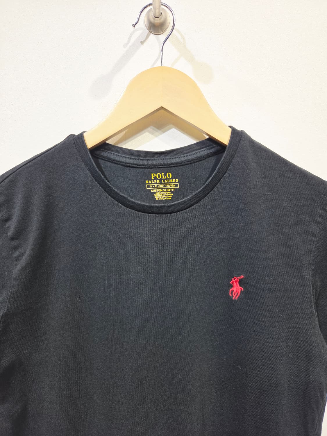 폴로 랄프로렌 커스텀 슬림핏 반팔 티셔츠 블랙 상품이미지3