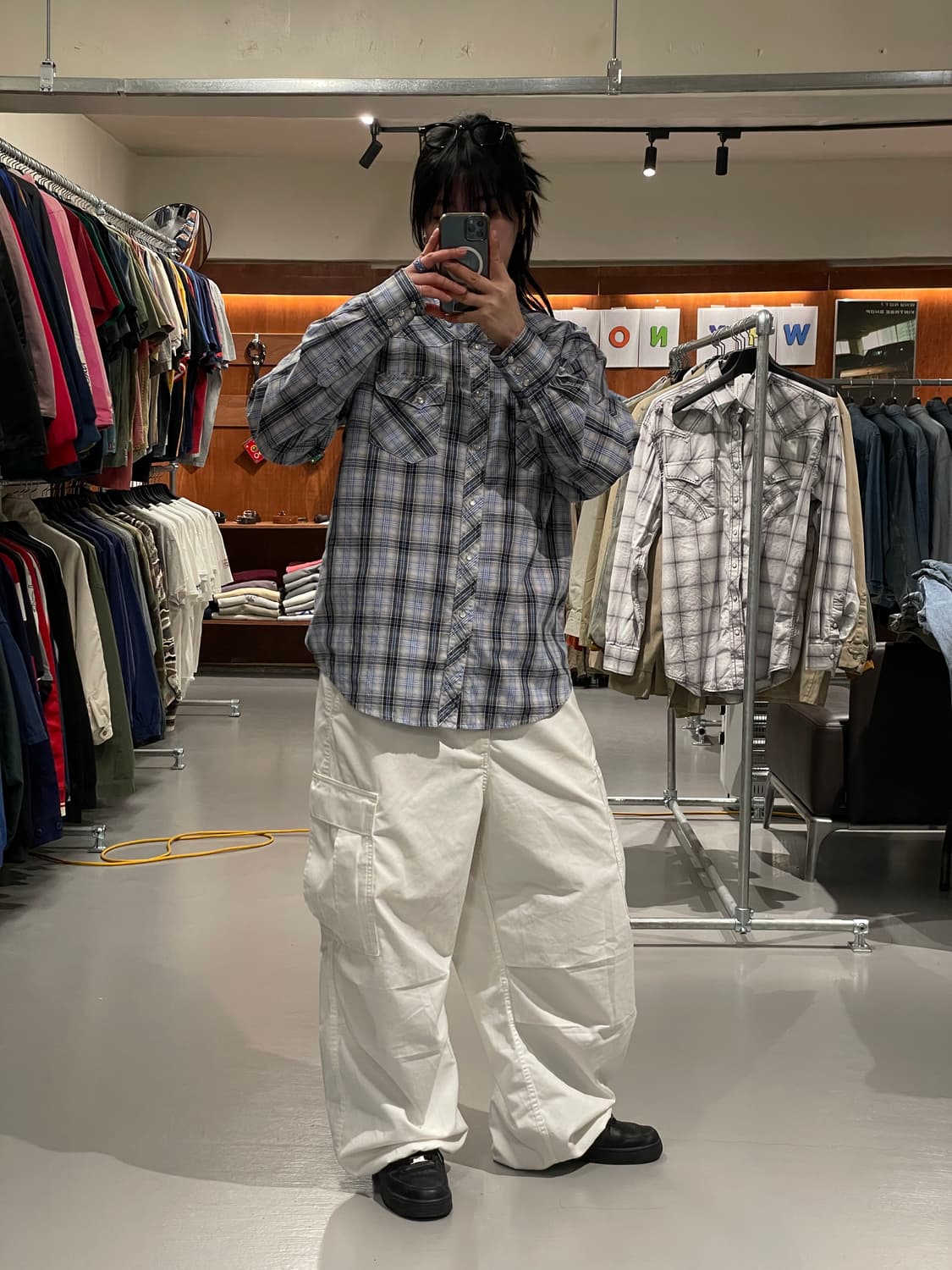 랭글러 웨스턴 체크 셔츠   상품이미지5