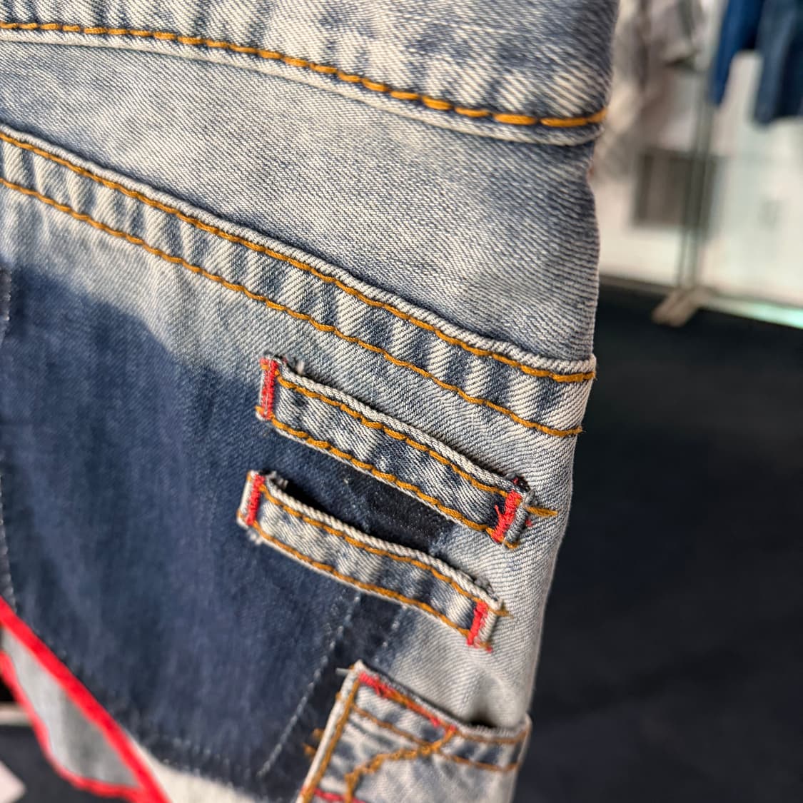 [33] 리메이크 커스텀 트루 릴리전 데님 스커트 상품이미지4