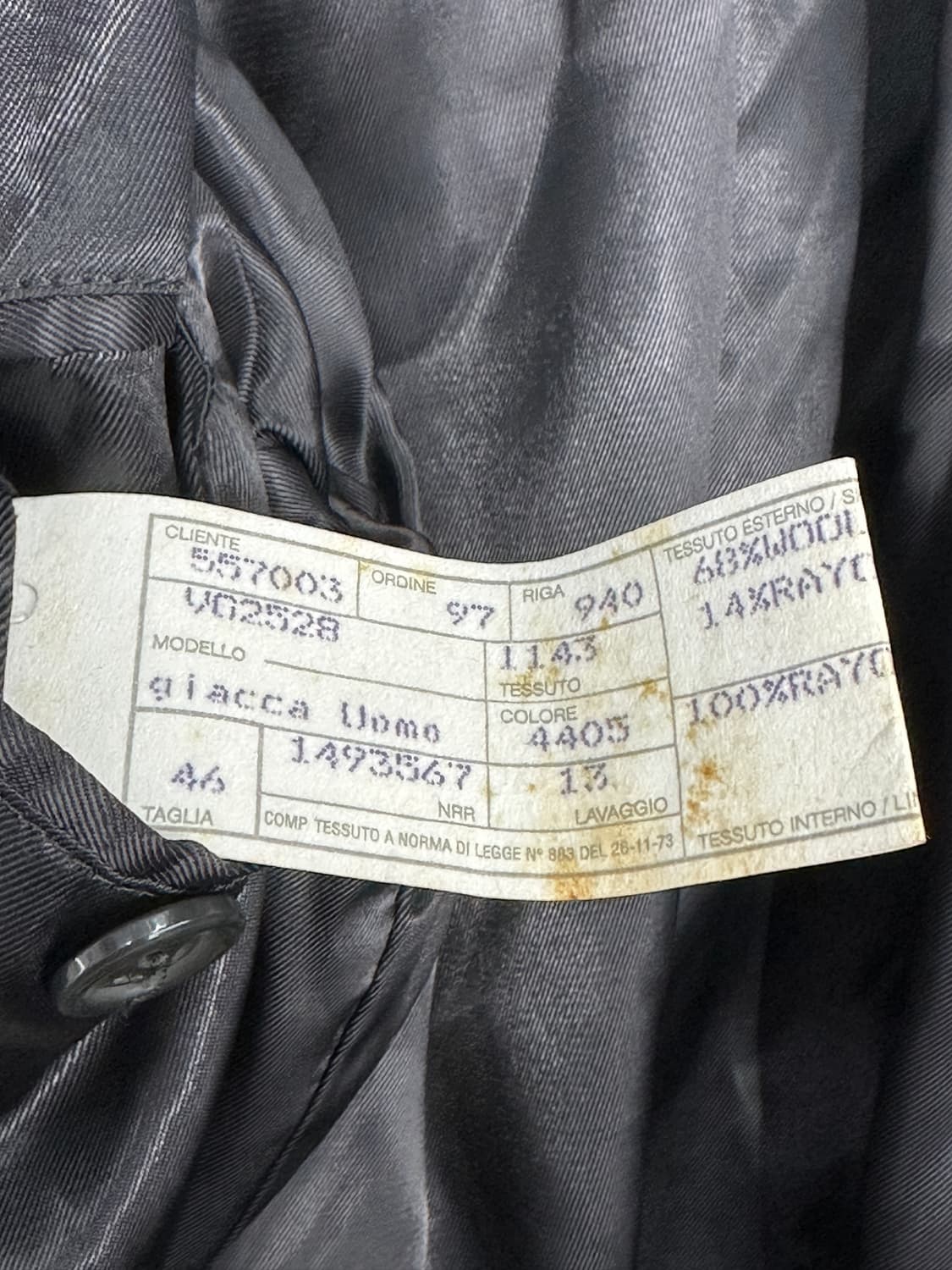 90s EMPORIO ARMANI 울 블레이져 자켓 46 상품이미지7