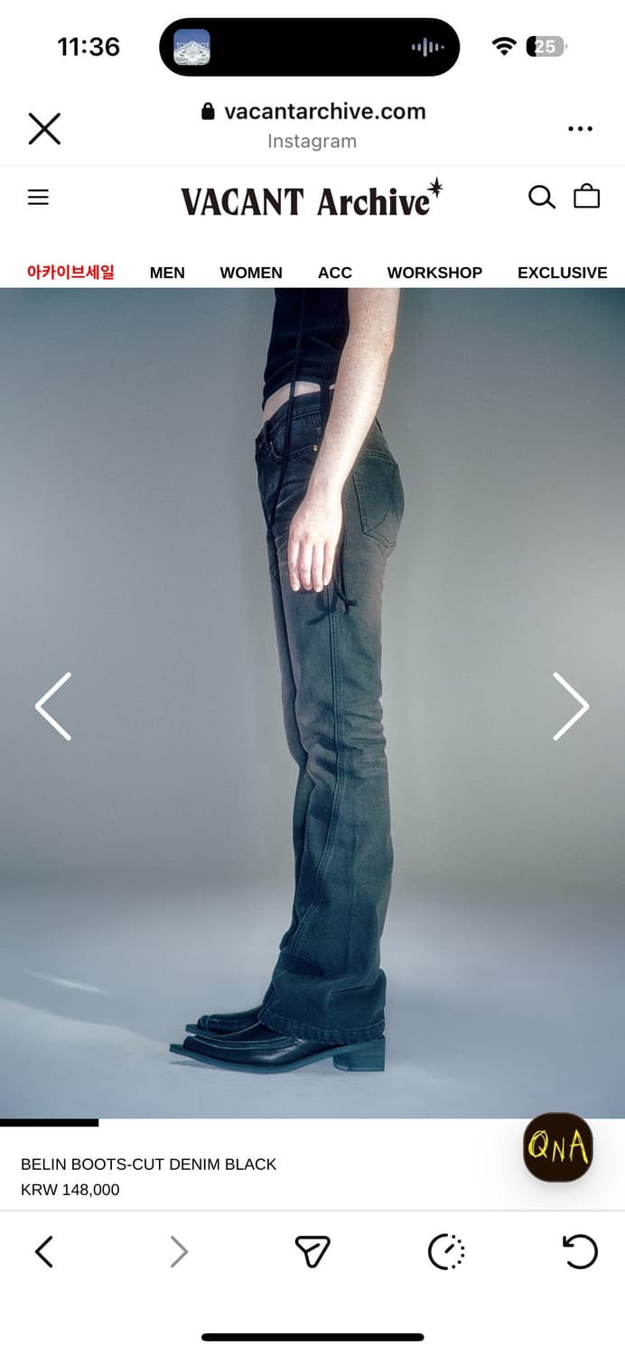 새상품) 베이컨트 아카이브 벨린 부츠컷 m 상품이미지3