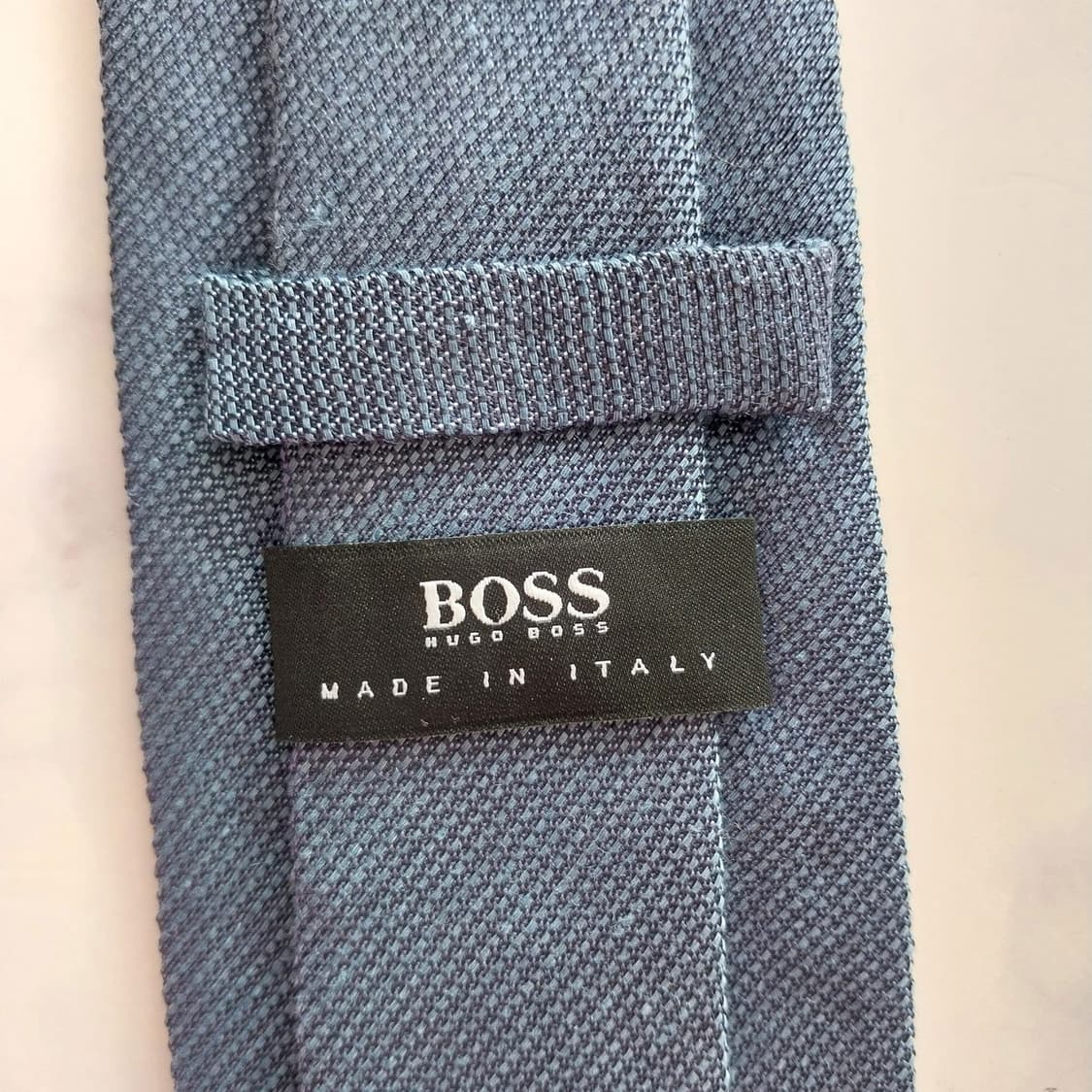 휴고보스 실크 다크블루 슬림 넥타이 7.5cm A~B등급 K1331
 상품이미지7