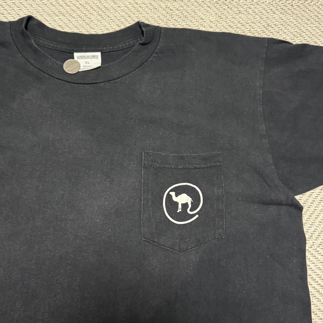 (XL) 9Os 카멜 프로모 포켓 티셔츠 상품이미지3