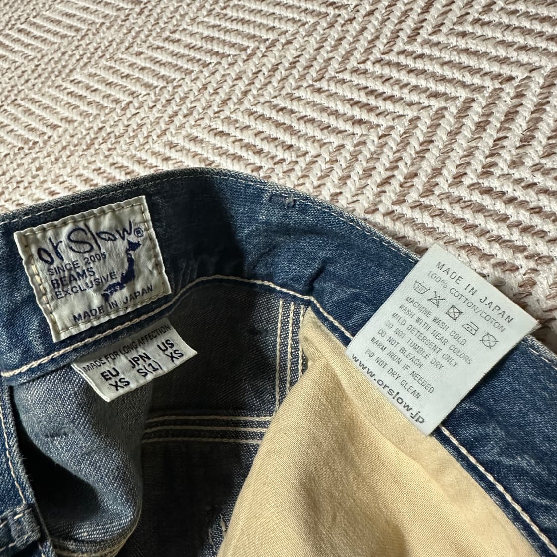 ORSLOW X BEAMS denim painting pants 상품이미지3