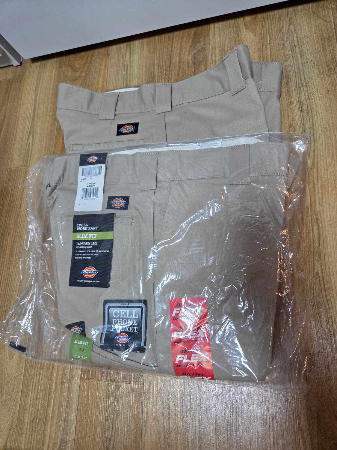 디키즈 596 32X32 미국직구 워크팬츠 새상품 테이퍼드 베이지 DS 상품이미지1